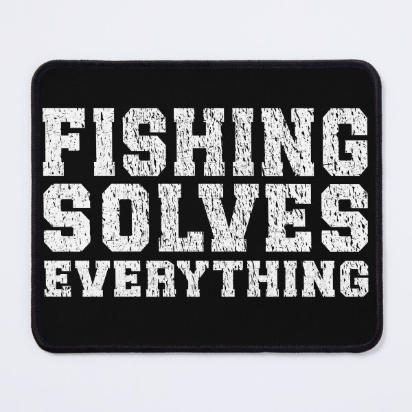 Item preview, Fishing Solves Everything - Distressed Typography Angler Design Funny Fishing Cheaper than Therapy designed and sold by Jt41.