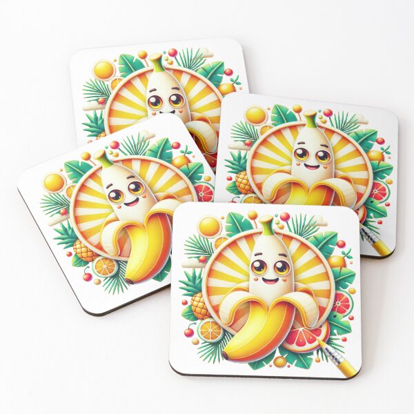 Item preview, Cute Banana Fruit Lollipop Kawaii Summer Sticker designed and sold by InkNovaLab.