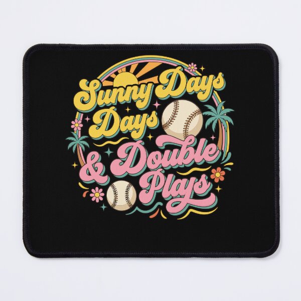 Item preview, Sunny Days Double Plays Retro Baseball Groovy designed and sold by KroghDs.