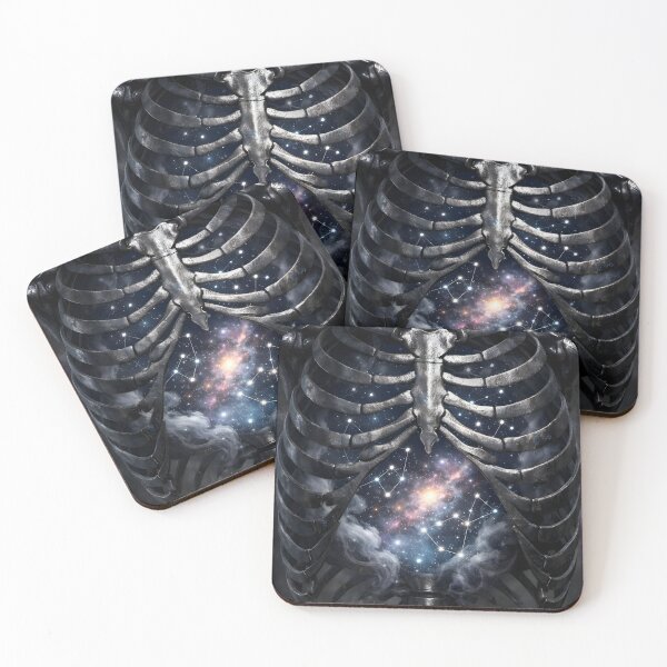 Item preview, The Astral Ribcage | Gothic Galaxy Anatomy & Constellation Art designed and sold by Studio77-Gothic.