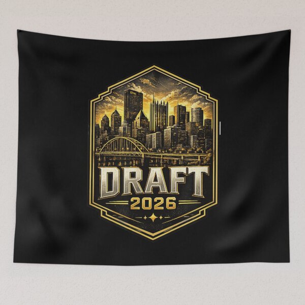 Item preview, Pittsburgh Football Draft 2026 City Skyline Sports Fan Commemorative Design designed and sold by DaphoLatara.
