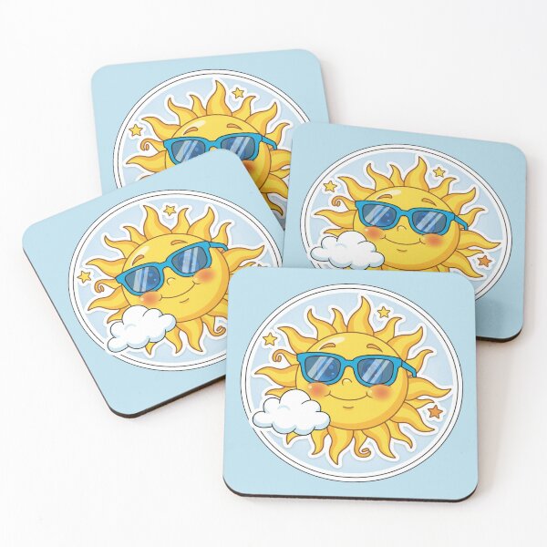 Item preview, Cool Smiling Sun With Sunglasses Cartoon designed and sold by PrintBreeze.