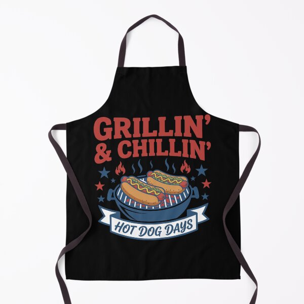 Item preview, Grillin Chillin 4th of July Hot Dog BBQ Funny designed and sold by KroghDs.