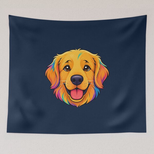 Item preview, Golden Retriever Dog Breed Pop Art Face Design – Colorful Garfield Style Cute Dog Portrait designed and sold by ArtivaNest.