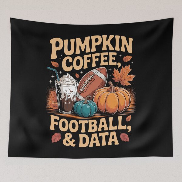 Item preview, Pumpkin Coffee Football Fall Data Behavior Analyst Autumn  designed and sold by TrinaEspinoza.