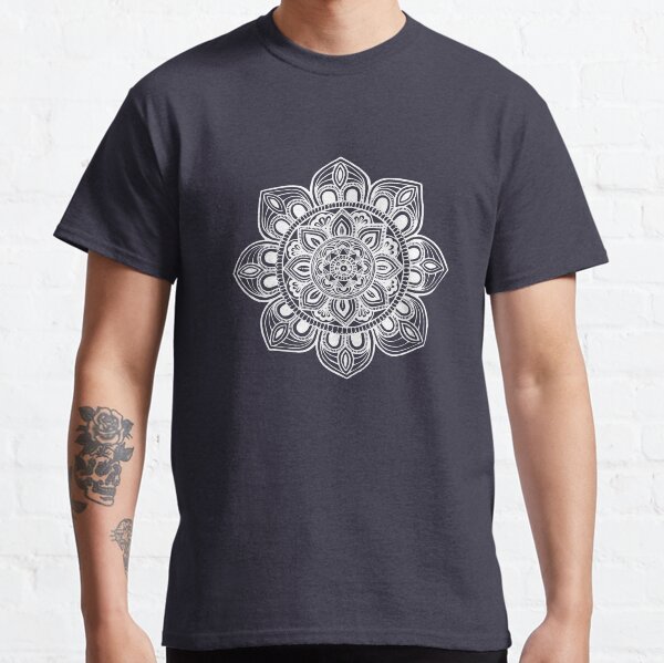 White Mural Mandala - Art&Deco By Natasha Classic T-Shirt