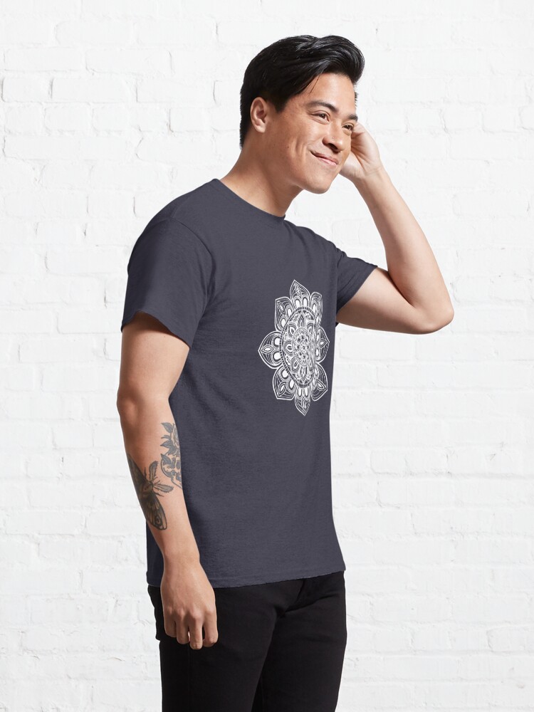 Alternate view of White Mural Mandala - Art&Deco By Natasha Classic T-Shirt