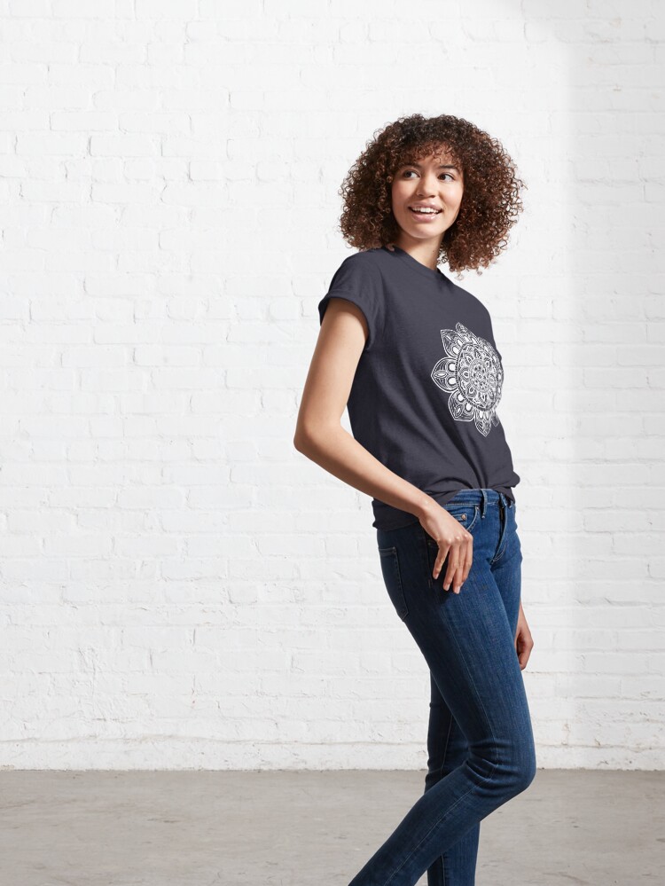 Alternate view of White Mural Mandala - Art&Deco By Natasha Classic T-Shirt