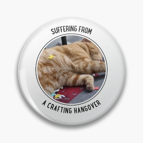 Item preview, Suffering From a Crafting Hangover Cat in Letter Stickers designed and sold by Massara6.