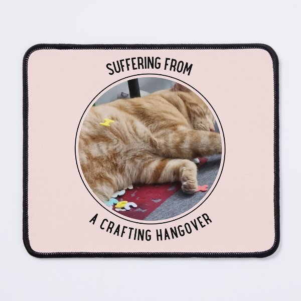 Item preview, Suffering From a Crafting Hangover Cat in Letter Stickers designed and sold by Massara6.