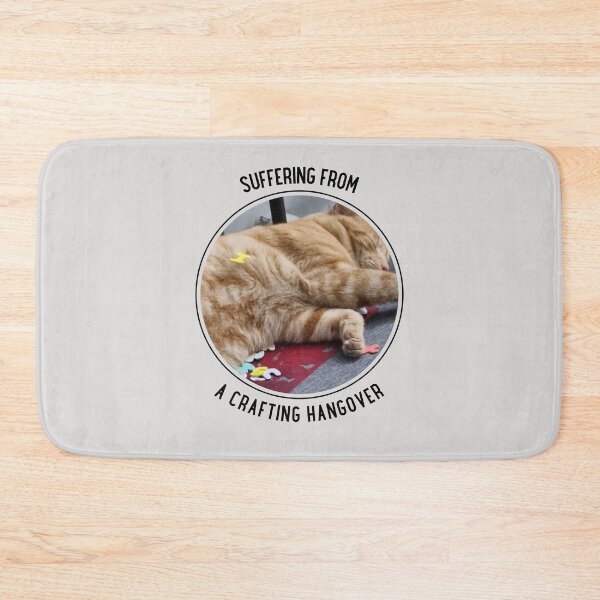 Item preview, Suffering From a Crafting Hangover Cat in Letter Stickers designed and sold by Massara6.