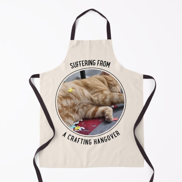 Item preview, Suffering From a Crafting Hangover Cat in Letter Stickers designed and sold by Massara6.