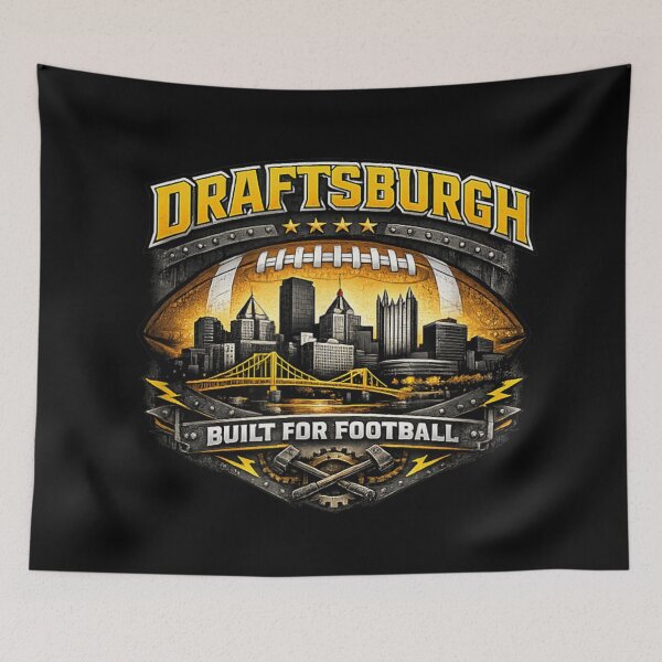 Item preview, Draftsburgh Built For Football Pittsburgh Skyline American Football Fan Apparel Art designed and sold by LittleNhutton.
