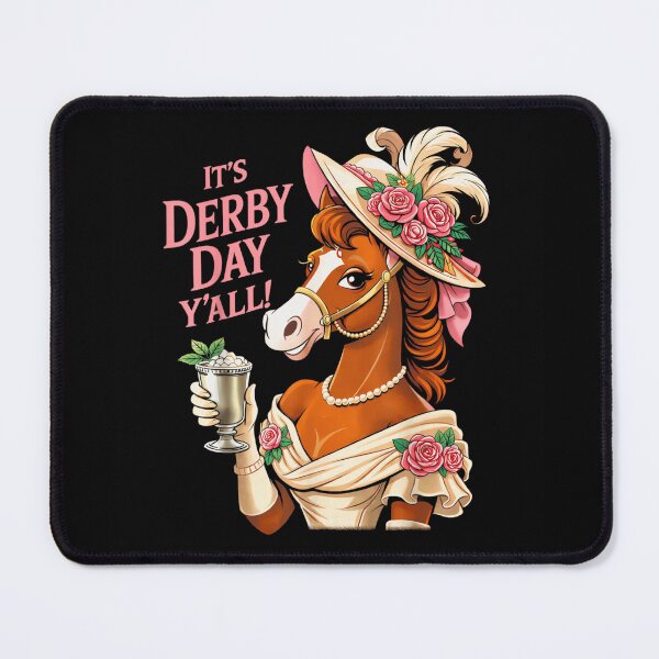 Item preview, It Is Derby Day Yall Elegant Lady Horse In Floral Hat Art designed and sold by LittleNhutton.