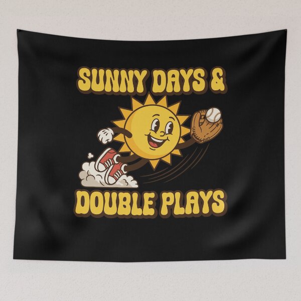 Item preview, Sunny Days Double Plays Retro Baseball Mascot designed and sold by KroghDs.