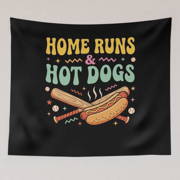 Artikelvorschau, Home Runs, Hot Dogs, Retro-Baseball-Spieltag entworfen und verkauft von KroghDs.