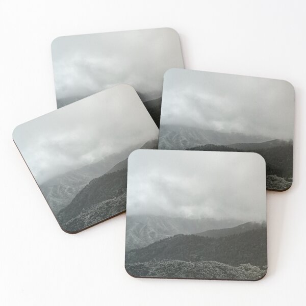 Item preview, Foggy Mountain Landscape Aesthetic | Dark Moody Nature Photography Style designed and sold by NA-art725.