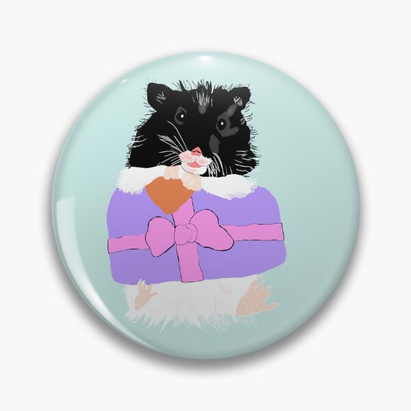 Item preview, Baby Hamster Adorable Fluffy Hamster with Carrot on Gift Box, Cute Kawaii Pet Illustration designed and sold by Najomiartstudio.