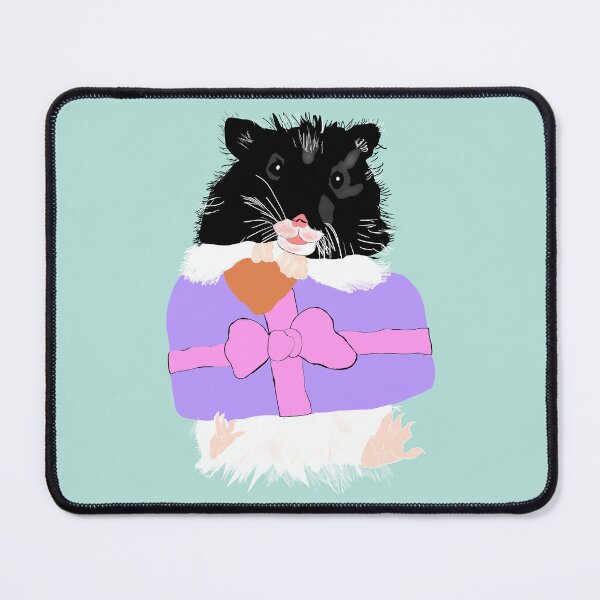 Item preview, Baby Hamster Adorable Fluffy Hamster with Carrot on Gift Box, Cute Kawaii Pet Illustration designed and sold by Najomiartstudio.
