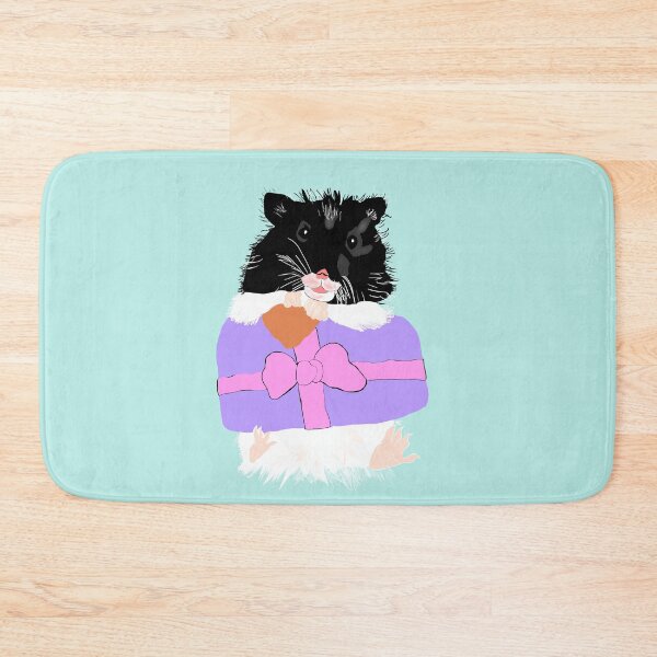 Item preview, Baby Hamster Adorable Fluffy Hamster with Carrot on Gift Box, Cute Kawaii Pet Illustration designed and sold by Najomiartstudio.
