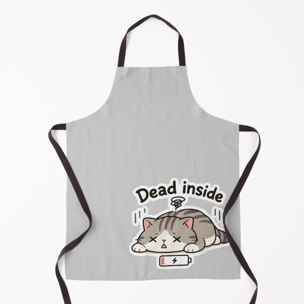 Item preview, Dead Inside Cat – Funny Tired Mood Sticker designed and sold by K-Vibe Design Studio.