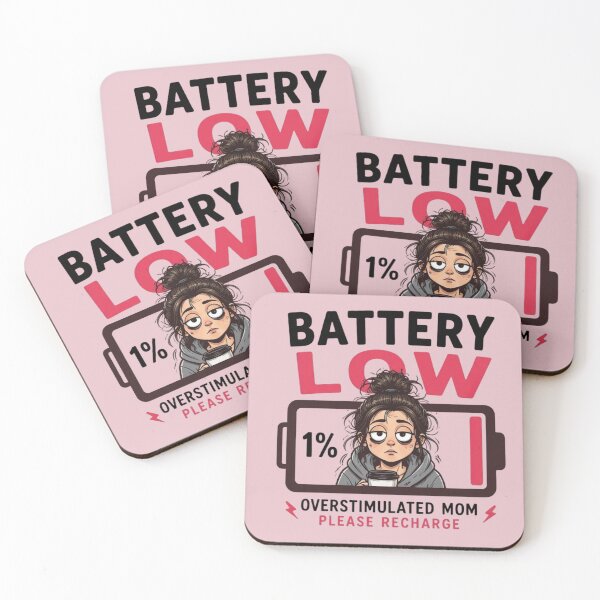 Item preview, Battery Low Overstimulated Mom Please Recharge designed and sold by Ivy-Triggs.