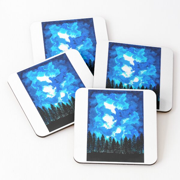 Item preview, Azure Night Pine Horizon designed and sold by AstralArborsArt.