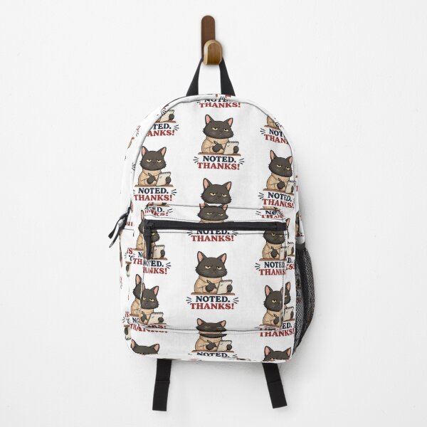 Item preview, Noted Thanks Funny Black Cat Office Sticker designed and sold by Gentlestate.