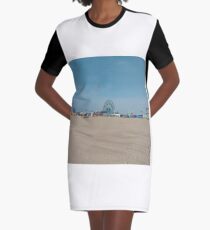 Sand, #Sand, Coney Island Beach and Boardwalk, New York City, #ConeyIslandBeach, #Boardwalk, #NewYorkCity #НьюЙорк Graphic T-Shirt Dress
