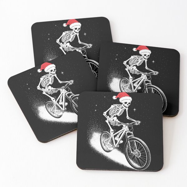 Item preview, Santa Skeleton BMX Cyclists Boys Kids Christmas Xmas Pajama designed and sold by TrinaEspinoza.
