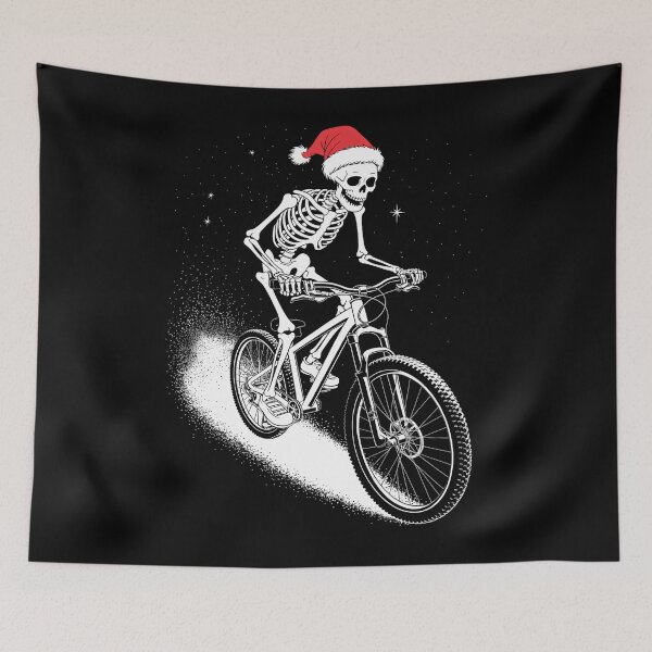 Item preview, Santa Skeleton BMX Cyclists Boys Kids Christmas Xmas Pajama designed and sold by TrinaEspinoza.