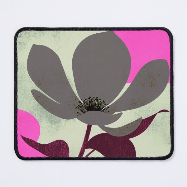 Item preview, Warm Coral & Charcoal Abstract Floral Wall Art designed and sold by joycrysstudio.