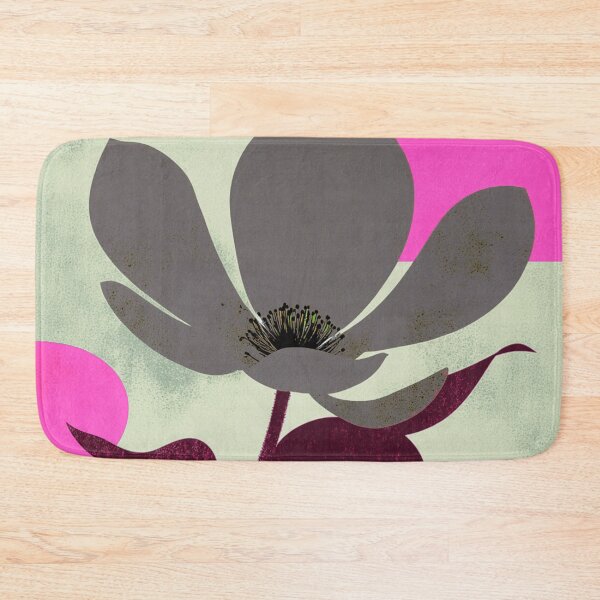 Item preview, Warm Coral & Charcoal Abstract Floral Wall Art designed and sold by joycrysstudio.