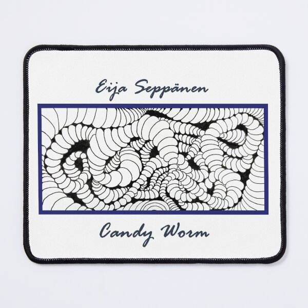 Item preview, Magical Candy Worm – Fantasy Ink Creature Inspired by Nordic Folklore, by Eija Seppänen designed and sold by Lea`s Art Community.