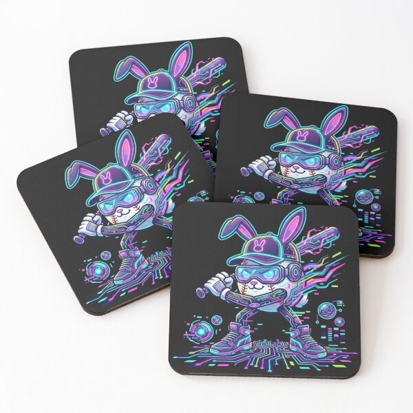 Item preview, Neon Cyber Bunny Baseball Batter designed and sold by anhemdori2022.