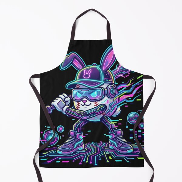 Item preview, Neon Cyber Bunny Baseball Batter designed and sold by anhemdori2022.