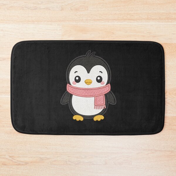 Item preview, Cute Penguin Wearing Scarf | Minimal Embroidery Style Winter Design designed and sold by ColorSplash123.