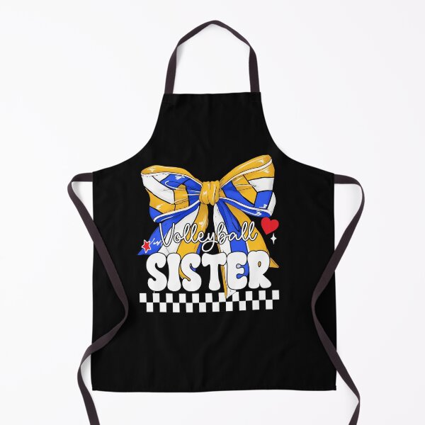 Item preview, Volleyball Sister Bow Blue Yellow Design designed and sold by LashondaGreen89.