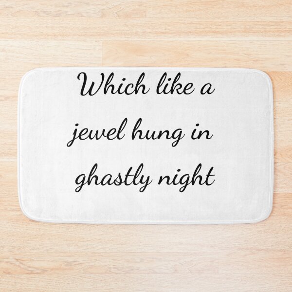 Item preview, "Which like a jewel hung in ghastly night" - handwriting black designed and sold by ariksworld.