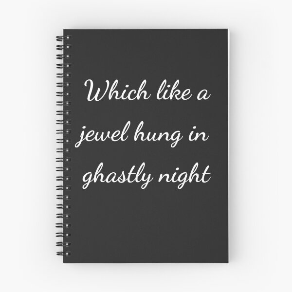 Item preview, "Which like a jewel hung in ghastly night" - handwriting white designed and sold by ariksworld.