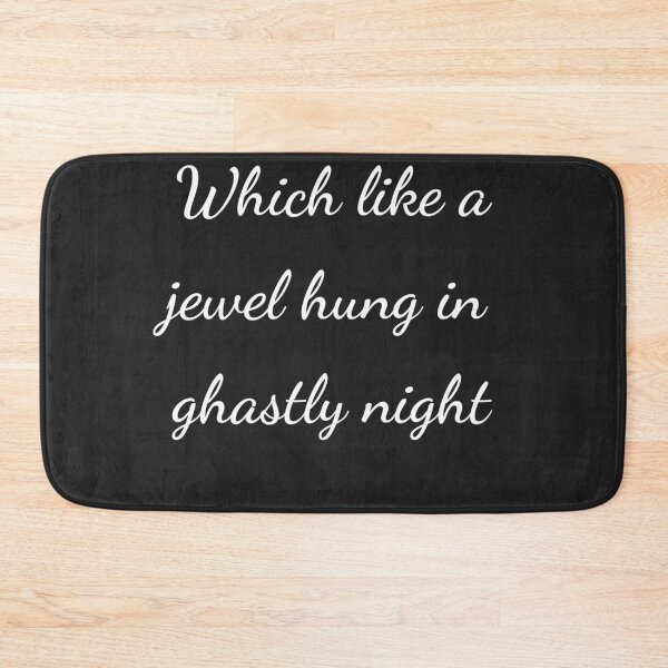 Item preview, "Which like a jewel hung in ghastly night" - handwriting white designed and sold by ariksworld.