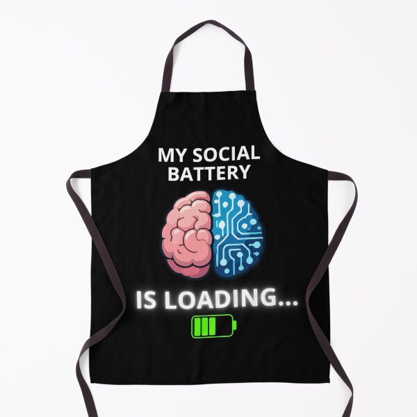 Item preview, My Social Battery is Loading Cyber Brain designed and sold by ContigoART.