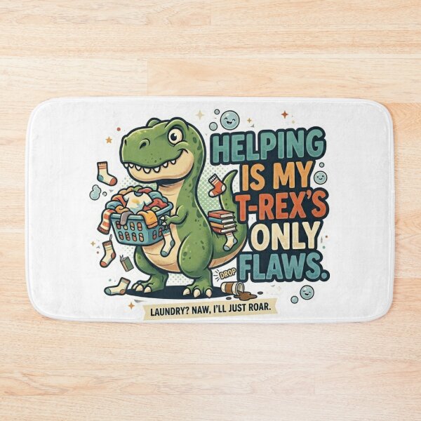 Item preview, Funny T-Rex Laundry Meme | Helping is My Only Flaw Dinosaur  designed and sold by Wear Sculpt.