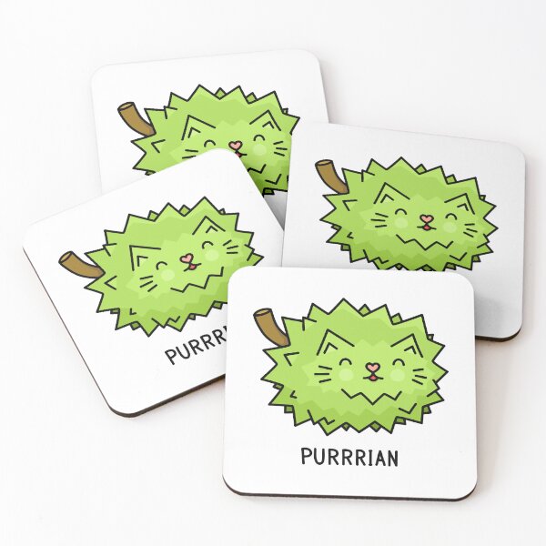 Item preview, Purrrian Cat Durian | Funny Cute Fruit Kawaii Cat designed and sold by Plant Cult.