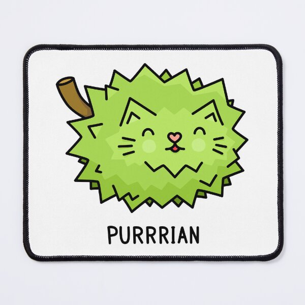 Item preview, Purrrian Cat Durian | Funny Cute Fruit Kawaii Cat designed and sold by Plant Cult.