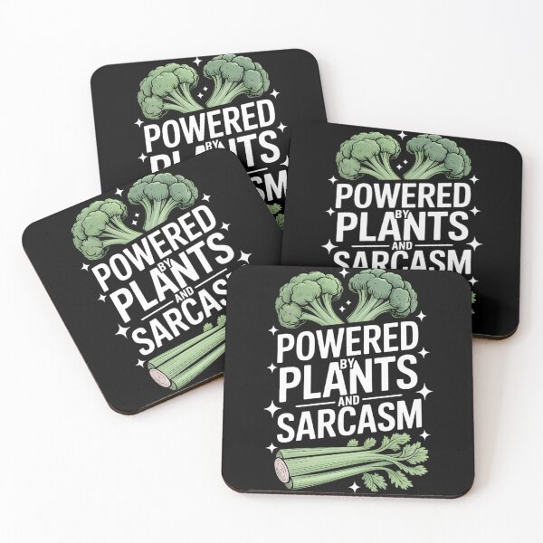 Item preview, Vegetarian Powered By Plants And Sarcasm designed and sold by TrinaEspinoza.