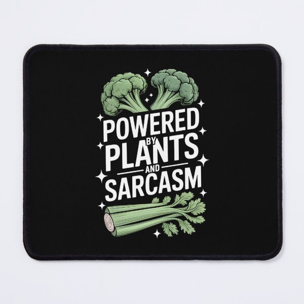 Item preview, Vegetarian Powered By Plants And Sarcasm designed and sold by TrinaEspinoza.