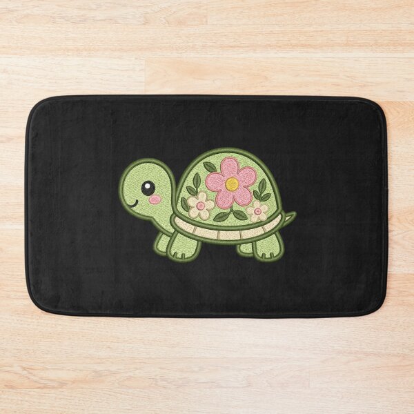 Item preview, Cute Turtle Floral Shell | Minimal Embroidery Style Kawaii Design designed and sold by ColorSplash123.