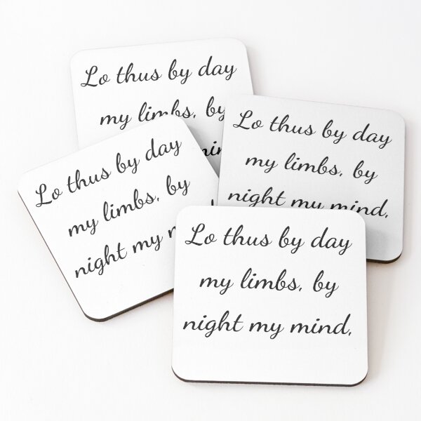 Item preview, "Lo thus by day my limbs, by night my mind," - handwriting black designed and sold by ariksworld.