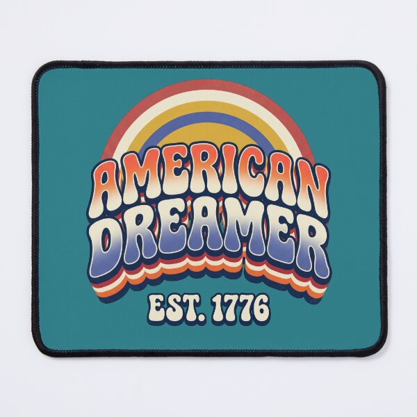 Item preview, American Dreamer Retro 70s Groovy 4th of July Psychedelic Patriotic 1776 Vintage Typography designed and sold by Cozy-Old-Pub.